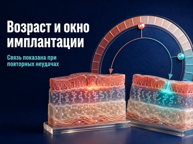 Возраст женщины связали со смещением окна имплантации после неудачных переносов