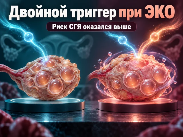 Двойной триггер при ЭКО не улучшил созревание ооцитов и повысил риск СГЯ