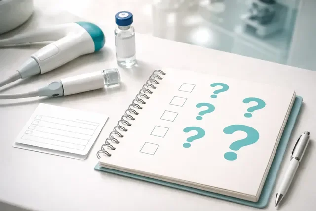 Блокнот с вопросами на первичную консультацию ЭКО в клинике