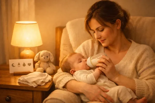 Вечерний ритуал сна младенца в уютной детской комнате