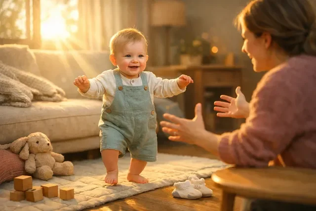 Первые шаги ребёнка: поддержка без спешки и тревоги