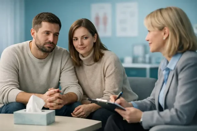 Консультация психолога для пары с бесплодием на фоне стерильного медцентра