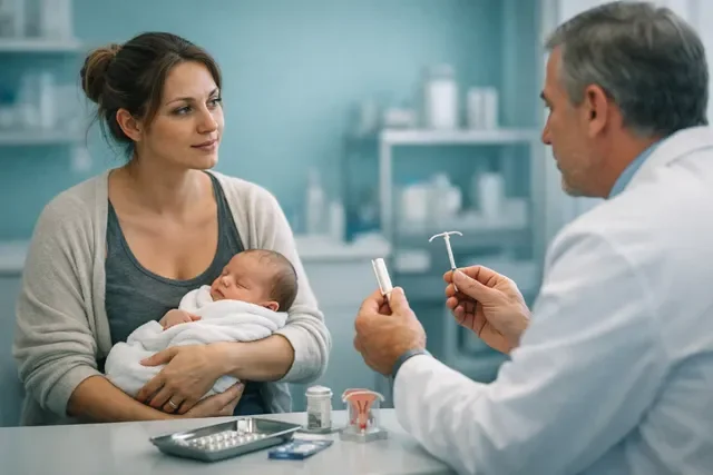 Консультация врача о контрацепции после родов при грудном вскармливании в стерильном кабинете