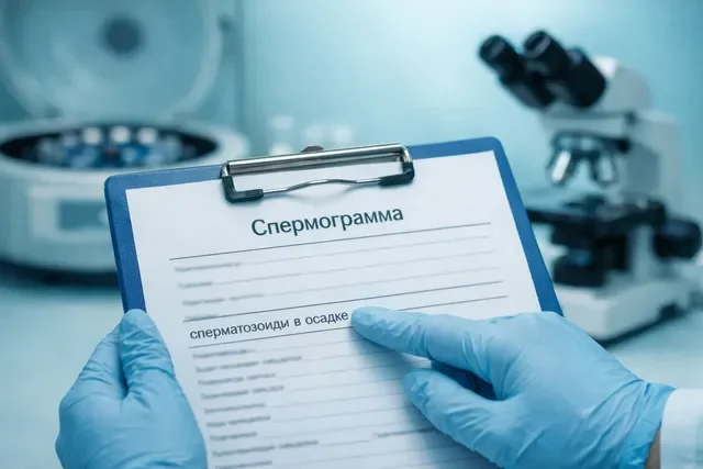 Криптозооспермия: спермограмма и пометка «сперматозоиды в осадке» после центрифугирования