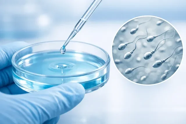 Лабораторный анализ спермы: пипетка и чашка Петри, иллюстрация к теме «Спермограмма — расшифровка показателей и нормы»