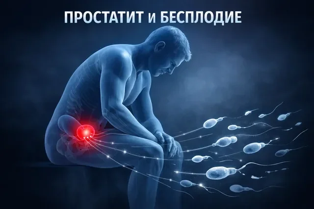 Медицинская иллюстрация: простатит и его влияние на мужскую фертильность