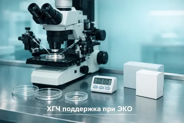 ХГЧ поддержка при ЭКО: стерильная эмбриологическая лаборатория без шприцов и папок