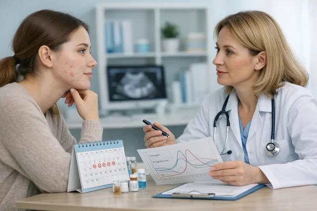 Гормональное акне у женщин: врач объясняет связь высыпаний с циклом и гормональным фоном Гормональное акне у женщин: врач объясняет связь высыпаний с циклом и гормональным фоном