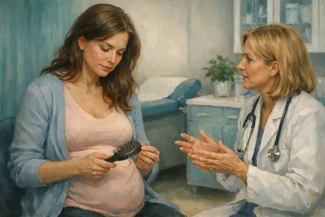 Выпадение волос во время беременности: спокойная консультация с врачом о причинах и самочувствии