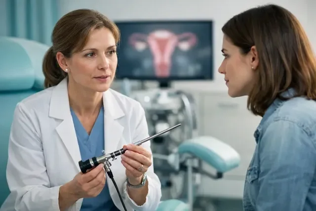 Гистероскопия: спокойная консультация перед процедурой с объяснением осмотра полости матки