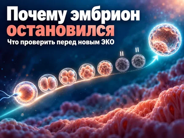 Последовательность развития эмбрионов от дробления до бластоцисты с остановившимися на промежуточных стадиях моделями